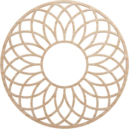 Ekena Millwork Cannes Wood Fretwork Pierced Ceiling Medallion, Alder, 22"OD x 7 1/2"ID x 3/8"T CMWP22X22X0375CNAL